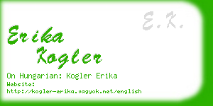 erika kogler business card